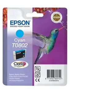 Epson T0802 - cyan - originale - cartouche d'encre pas cher