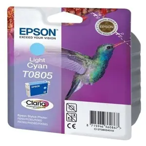 Epson T0805 - cyan clair - originale - cartouche d'encre pas cher