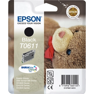 Epson T0611 - noir - originale - cartouche d'encre pas cher