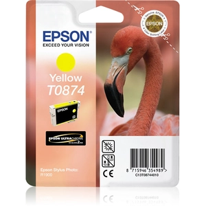 EPSON Cartouche d'encre T0874 Jaune - Flamant rose  (C13T08744010) pas cher