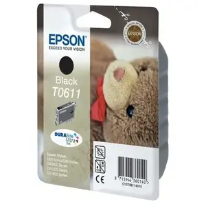 Epson Ourson Cartouche Noir C13T06114010 (T0611) pas cher