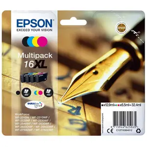 Encre Epson WF2010/2510/2530/2540 bk/cy/ma/ye xl T1636 (C13T16364010) pas cher