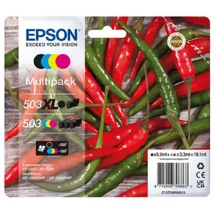 Pack Cartouche d'encre Epson noir XL + 3 couleurs pas cher
