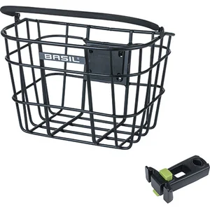 Basil Bremen Alu Fietsmand KF - Voorop - Inclusief Bevestigingssysteem - Zwart pas cher