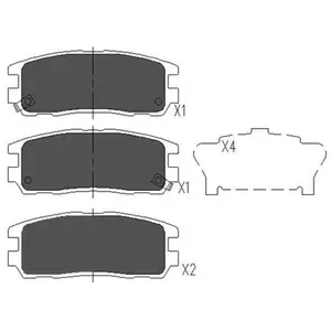 Remblokken set KBP3502 Kavo parts pas cher