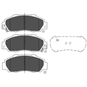 Remblokken set KBP2002 Kavo parts pas cher