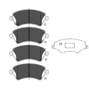 Remblokken set KBP9012 Kavo parts pas cher