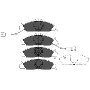 Remblokken set KBP7502 Kavo parts pas cher
