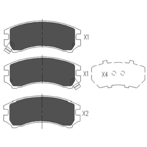 Remblokken set KBP8513 Kavo parts pas cher