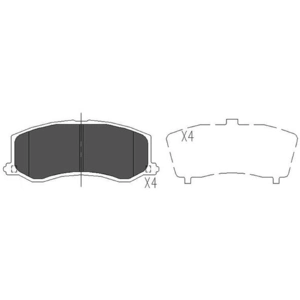 Remblokken set KBP8516 Kavo parts pas cher