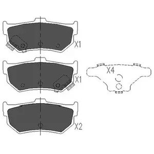 Remblokken set KBP8518 Kavo parts pas cher