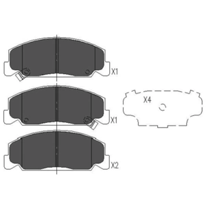 Remblokken set KBP2024 Kavo parts pas cher