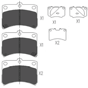 Remblokken set KBP1510 Kavo parts pas cher