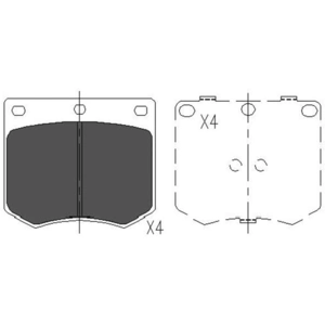 Remblokken set KBP3012 Kavo parts