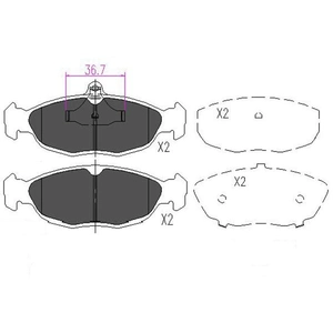 Remblokken set KBP1005 Kavo parts pas cher
