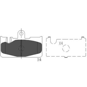 Remblokken set KBP9073 Kavo parts pas cher