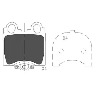 Remblokken set KBP9066 Kavo parts pas cher