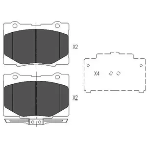 Remblokken set KBP2048 Kavo parts pas cher