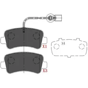 Remblokken set KBP6590 Kavo parts pas cher
