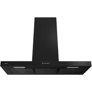 ETNA AB390ZT - Blokmodel schouwkap - 90 cm - Matzwart - A++ pas cher