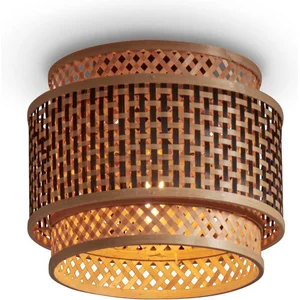Good & Mojo BHUTAN S-Plafonnier bambou dimmable Ø25cm pas cher