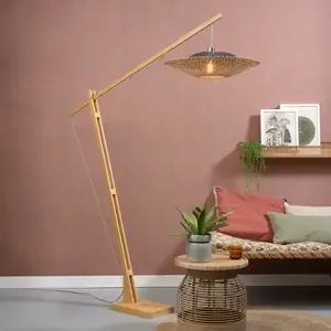 GOOD&MOJO Vloerlamp Kalimantan - Bamboe - 175x60x207cm - Scandinavisch...
