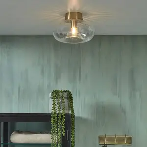 it's about RoMi - Brussels - Plafondlamp - glas - rond - goud - dia.27x14cmVendu parbol
