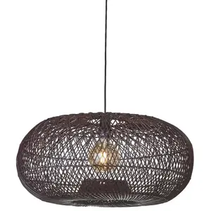 GOOD&MOJO Hanglamp Arizona - Bordeaux - Ø70cm - Bohemian - Hanglampen Eetkamer, Slaapkamer, WoonkamerVendu parbol