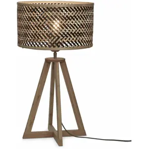 GOOD&MOJO Tafellamp Java - Bamboe/Zwart - Ø32x53cm - ModernVendu parbol