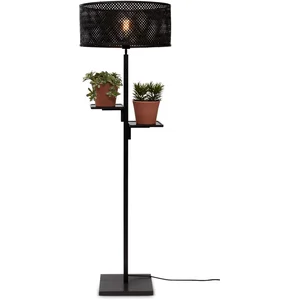 GOOD&MOJO Vloerlamp Java - Bamboe Zwart - Ø50x158cm - - Staande lampen... pas cher
