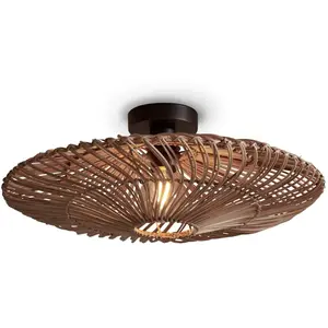 GOOD&MOJO Plafonniere Zanzibar - Rotan - Ø55cm - ModernVendu parbol