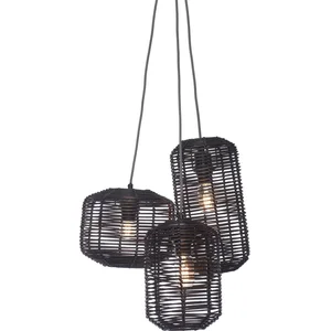Good & Mojo TANAMI-Suspension rotin 3 lumières H20-25-35cm pas cher