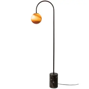 it's about RoMi Vloerlamp Tivoli - Bruin - 20x42x163cm - Modern - Staa...