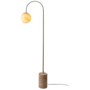 it's about RoMi Vloerlamp Tivoli - Bruin - 20x42x163cm - Modern - Staa...