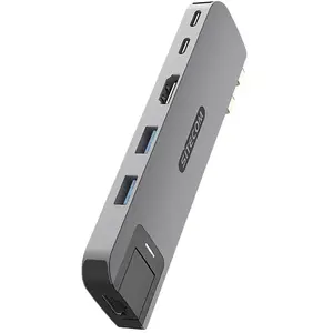 Sitecom Adaptateur Multiport 6-en-2 Pour Magsafe Macbook Air Argenté / Noir (ac-1001) pas cher