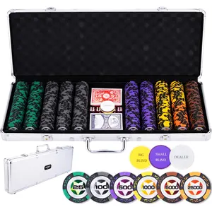 ENGELHART Bicycle Poker-Set im Silberkoffer, Hohe Einsätze pas cher