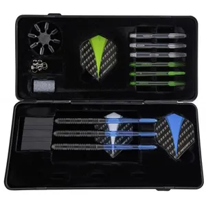 Longfield Darts - steeltip darts set - blackcoated in dartcase