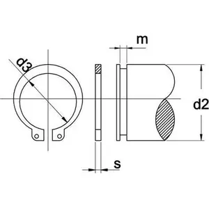 Kobout Borgring Din471 48X1,75Mm Voor As - 50 stuks pas cher