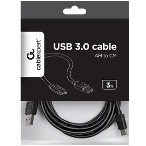 Câble USB Gembird CCP-USB2-AMCM-10 - 3m - USB A vers USB C - 2.0 - Mâle-Mâle - Noir