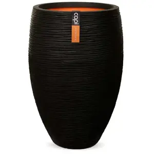 Capi Pot à fleurs Nature Rib Élégant Deluxe 40 x 60 cm Noir KBLR1131 4... pas cher