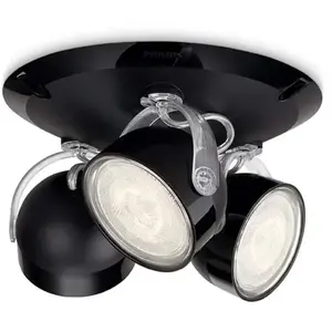 Philips myLiving Plafonnier LED Dyna 3 x 3 W Noir 532333016 pas cher