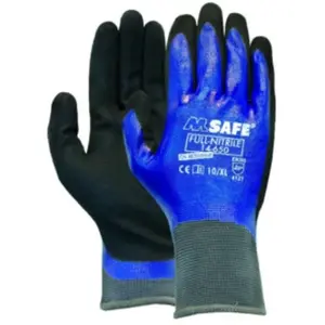 Oxxa, Gants de protection, Handschuh M-Safe 14-650,Nitril, Gr.9, vollb... pas cher