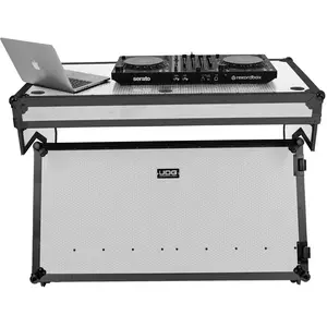 Comparateur de prix : UDG Ultimate Flightcase Portable Z-Style DJ Table White Plus Wheels (U...