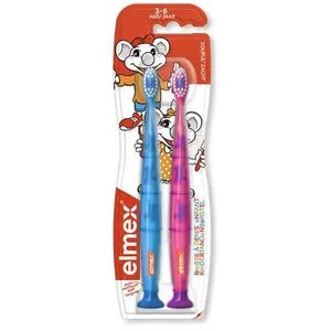 Elmex Brosse à Dents Enfant 3-6 ans Lot de 2 pas cher