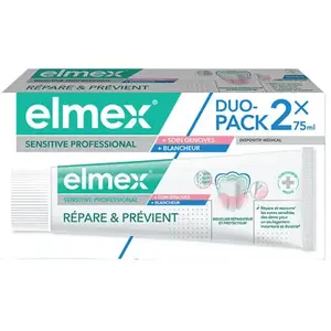 Elmex Sensitive Professional Soin Gencives Blancheur Dentifrice 2x75 m... pas cher