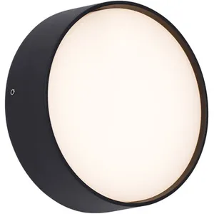 QAZQA dop - Moderne LED Wandlamp voor buiten - 1 lichts - D 5 cm - Zwart - Buitenverlichting