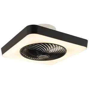 QAZQA climo - Dimbare LED Smart Plafondventilator met Verlichting | La...Vendu parbol