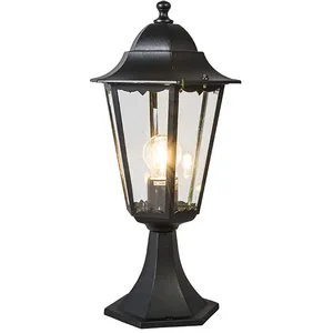 QAZQA new orleans - Klassieke Staande Buitenlamp | Staande Lamp voor buiten - 1 lichts - H 480 mm - Zwart - Buitenverlichting