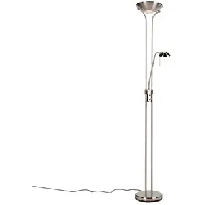 QAZQA Diva LED 2 Staande Lamp - 1 Lichts - StaalVendu parbol