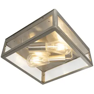 QAZQA rotterdam - Moderne Plafondlamp voor buiten - 2 lichts - L 280 m...Vendu parbol